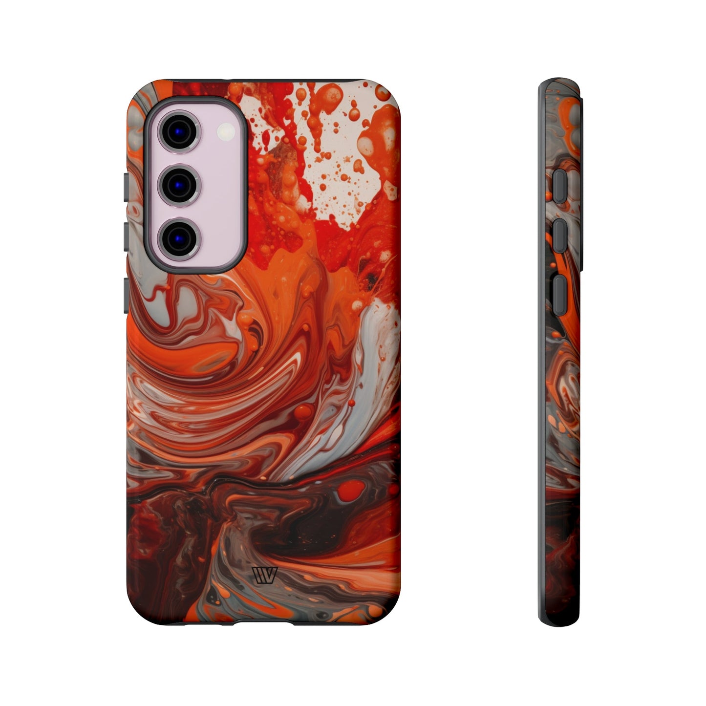White Fire Paint Swirl | Tough Phone Case, view 2048 — Soul Flow Apparel