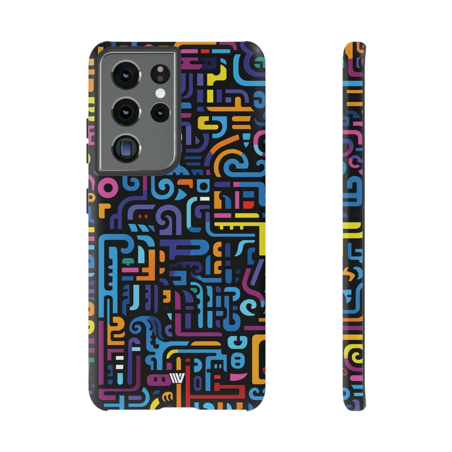 Neon Glyphs | Tough Phone Case, view 2048 — Soul Flow Apparel