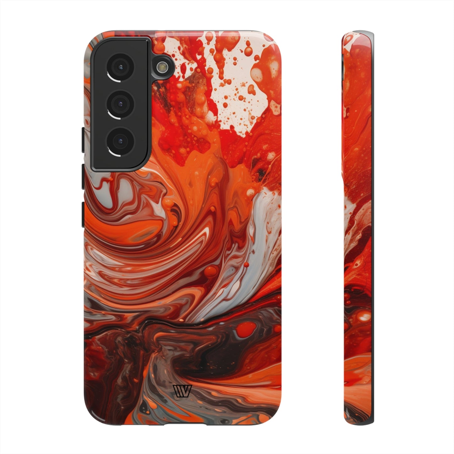 White Fire Paint Swirl | Tough Phone Case, view 2048 — Soul Flow Apparel
