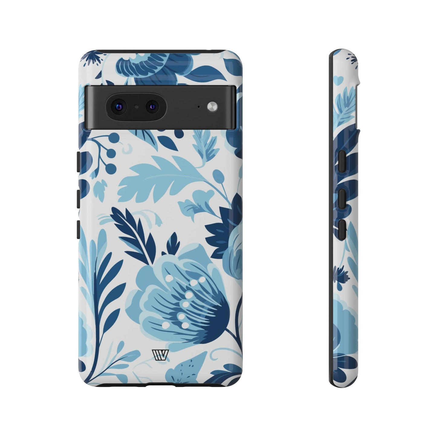 Blue White Flowers | Tough Phone Case, view 2048 — Soul Flow Apparel