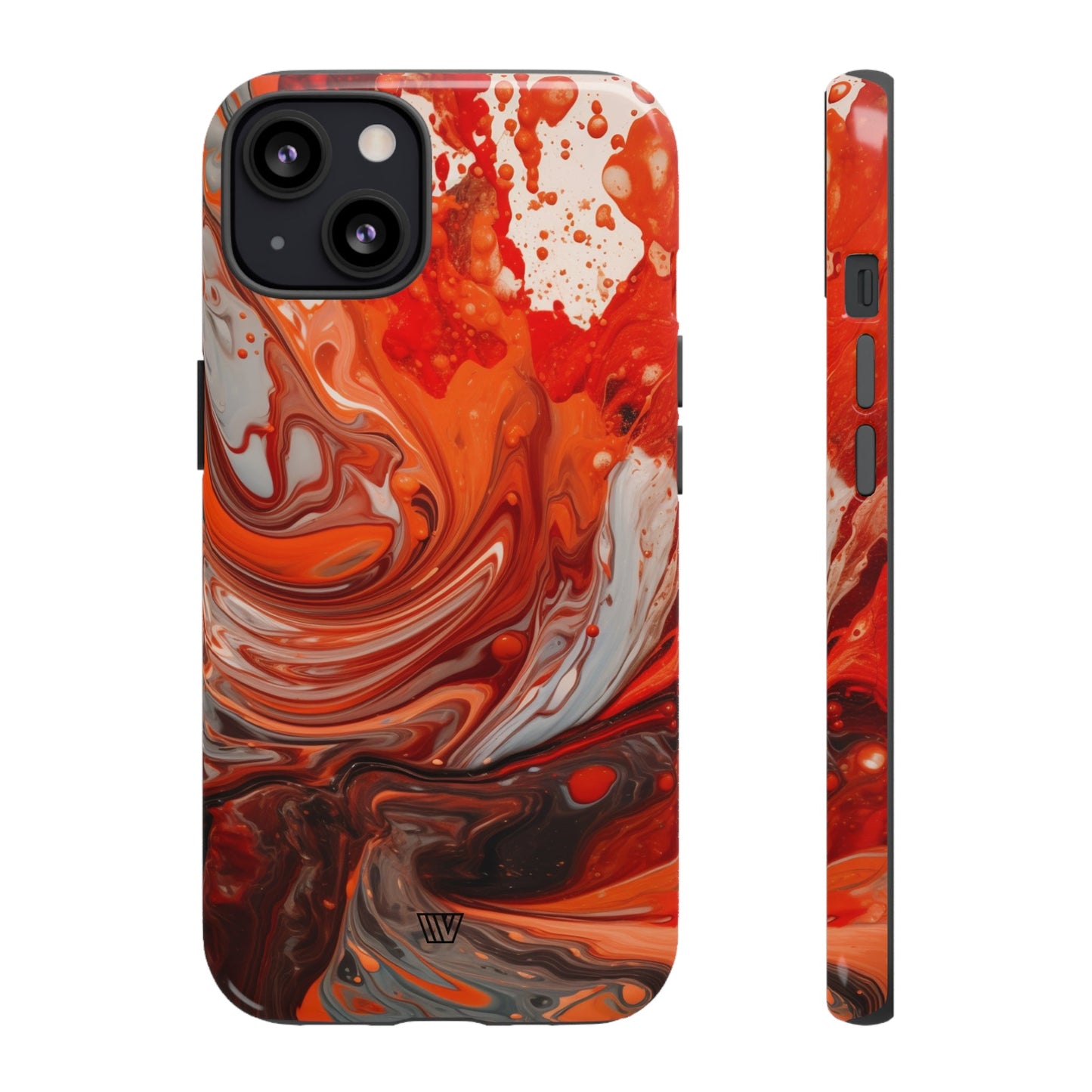 White Fire Paint Swirl | Tough Phone Case, view 2048 — Soul Flow Apparel