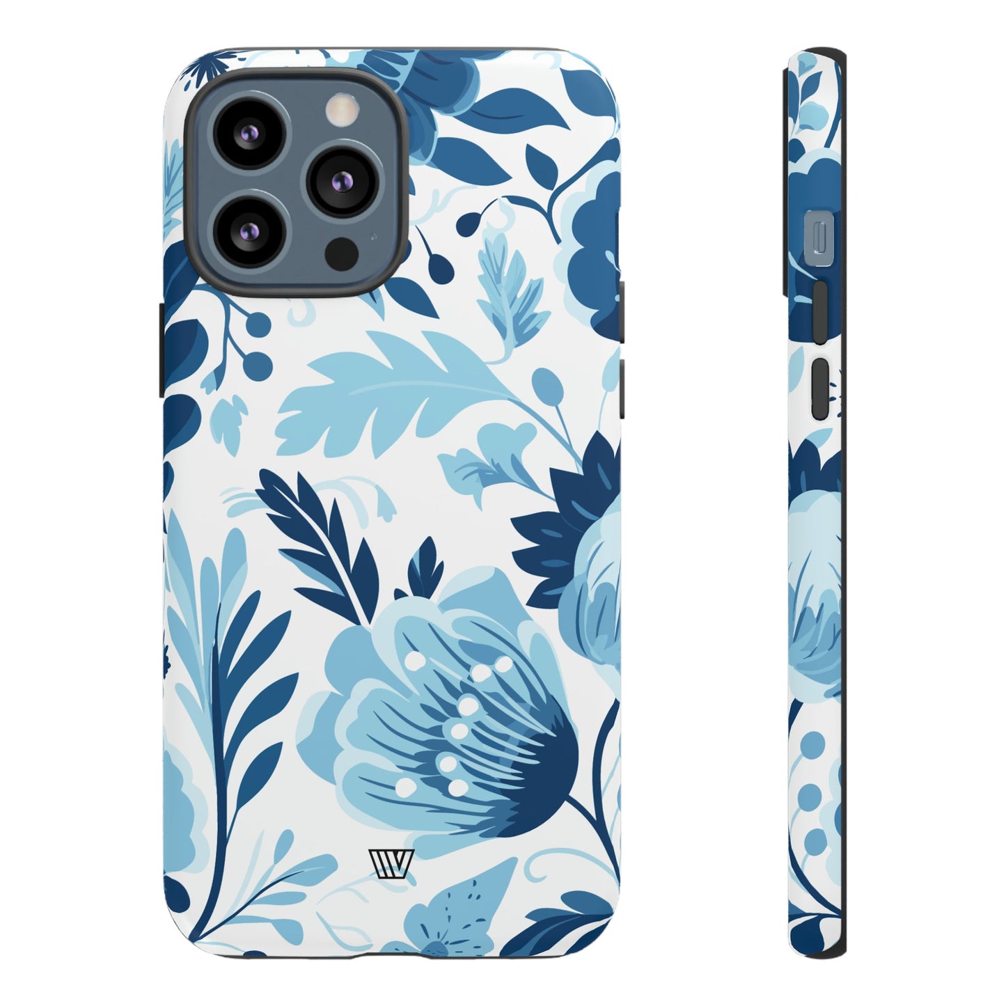 Blue White Flowers | Tough Phone Case, view 2048 — Soul Flow Apparel