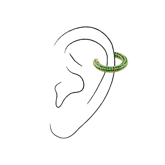 Tinsley Emerald Cz Ear Cuff — Soul Flow Apparel