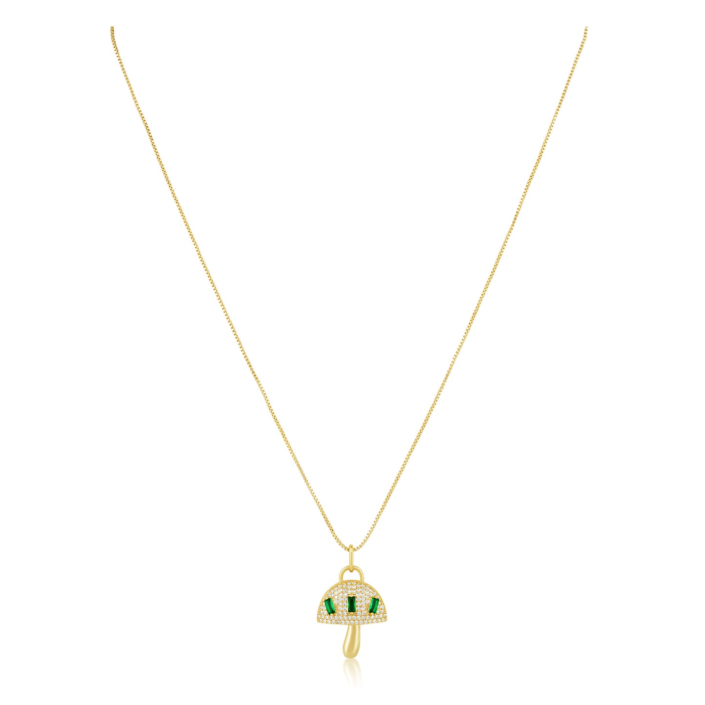 Alice Emerald Mushroom Pendant Necklace — Soul Flow Apparel