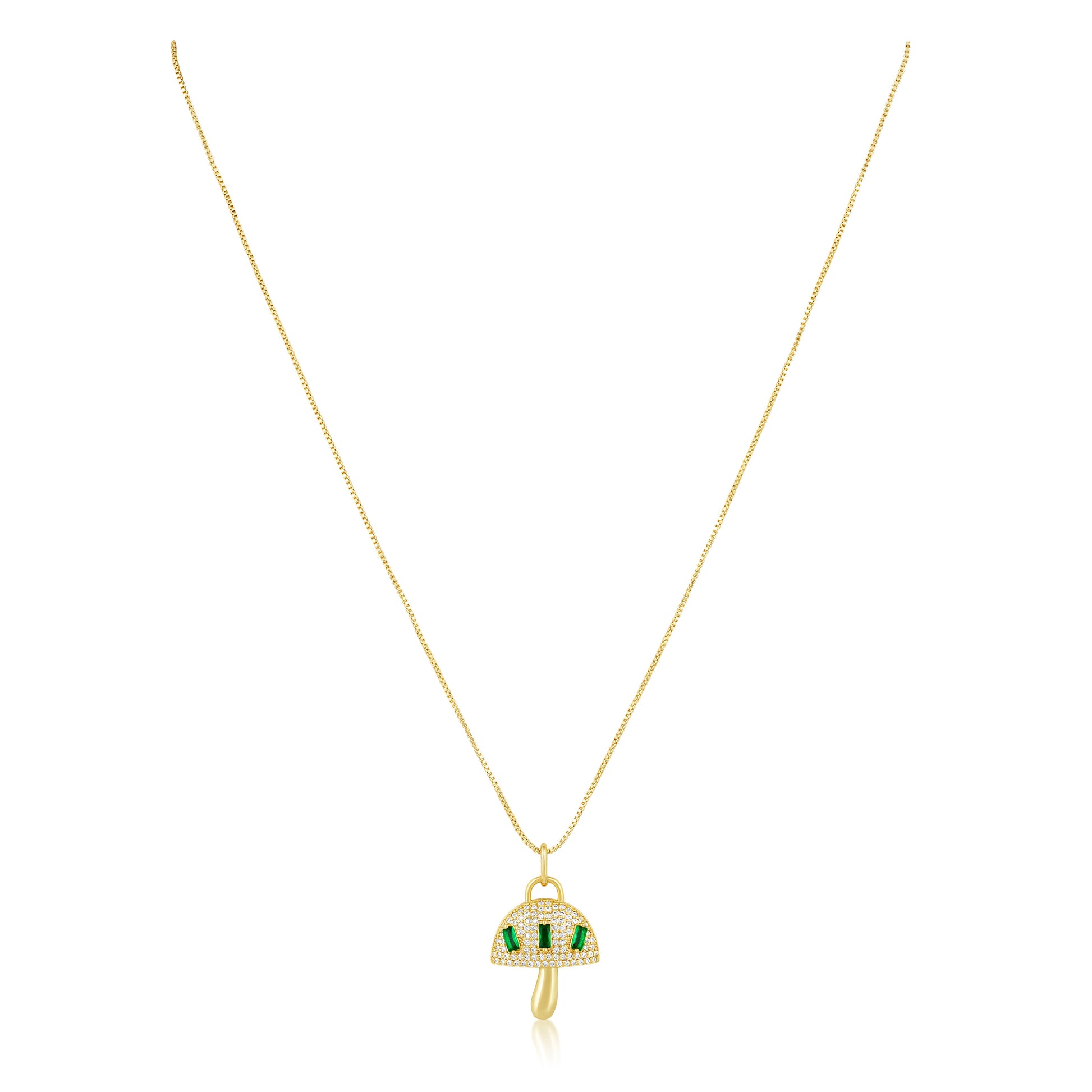 Alice Emerald Mushroom Pendant Necklace — Soul Flow Apparel