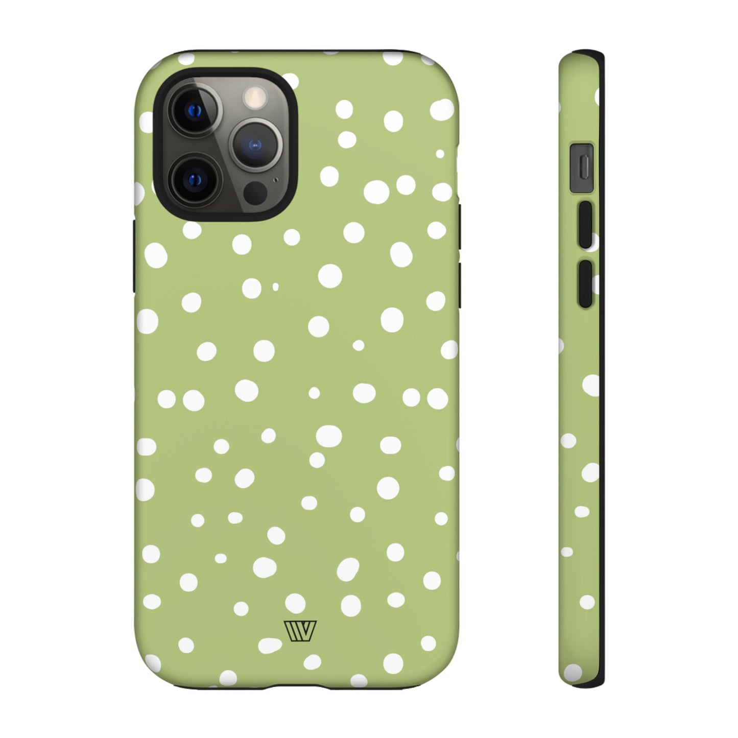 Pale Olive Dots | Tough Phone Case, view 2048 — Soul Flow Apparel