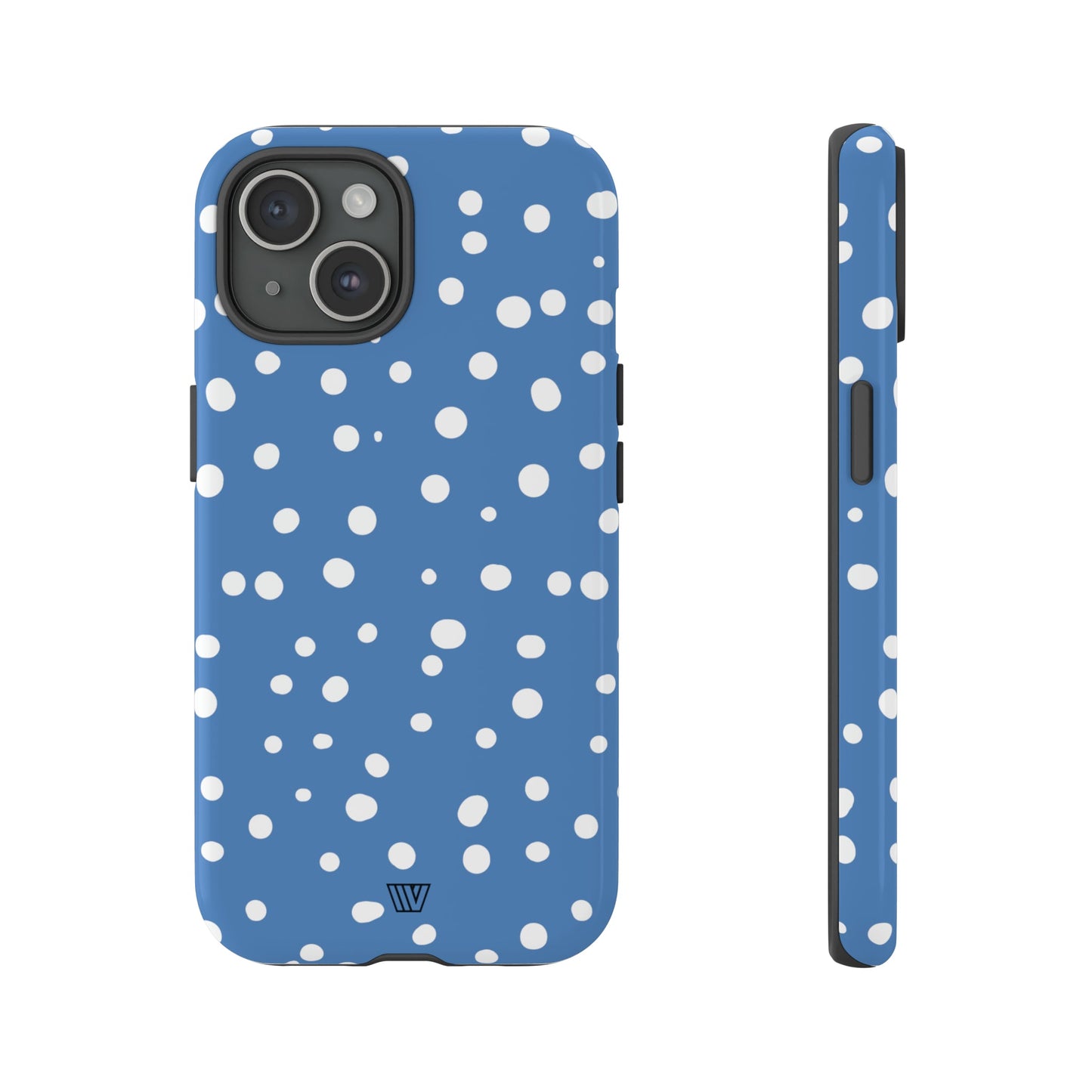 Dusty Blue Dots | Tough Phone Case, view 2048 — Soul Flow Apparel