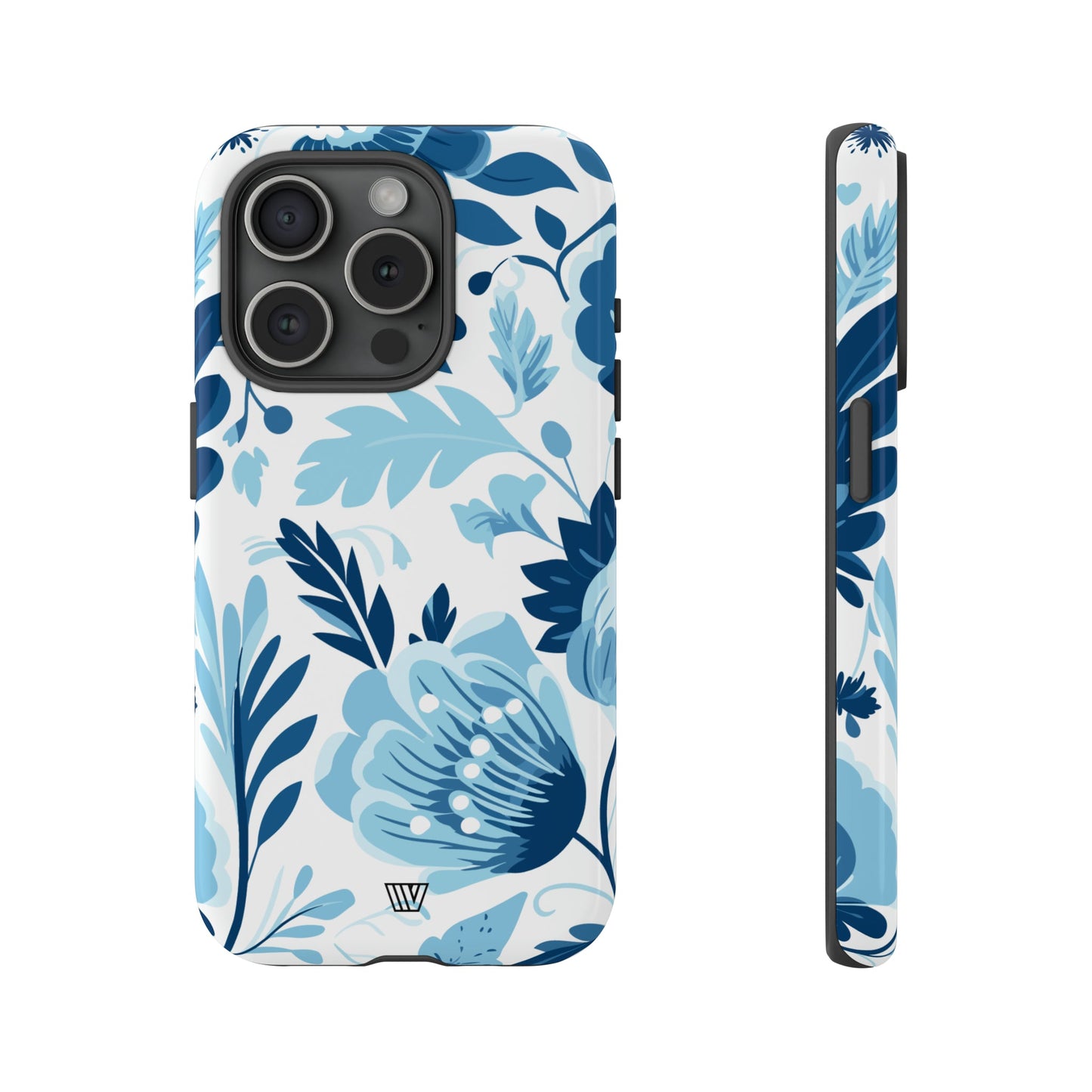 Blue White Flowers | Tough Phone Case, view 2048 — Soul Flow Apparel