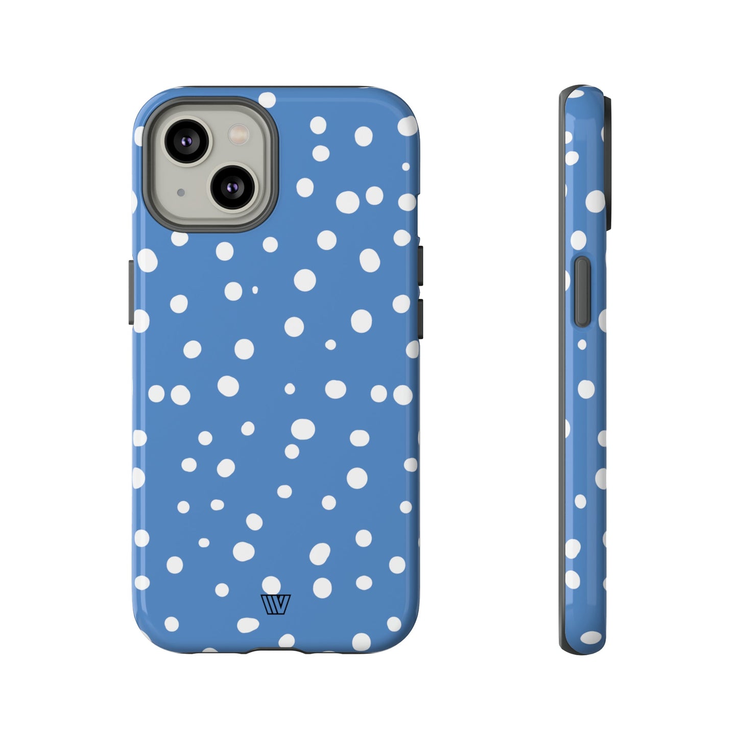 Dusty Blue Dots | Tough Phone Case, view 2048 — Soul Flow Apparel
