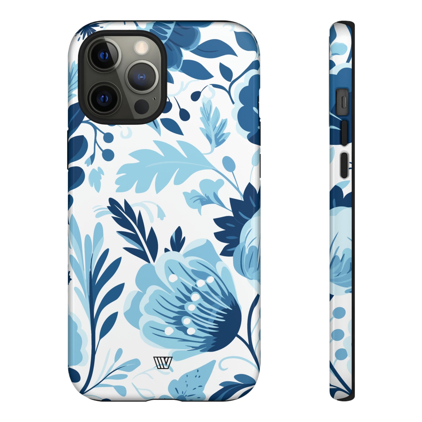 Blue White Flowers | Tough Phone Case, view 2048 — Soul Flow Apparel