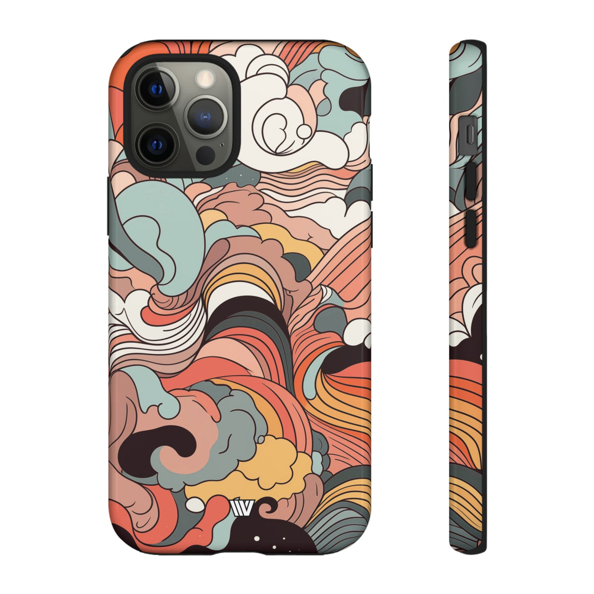 Abstract Doodle Clouds | Tough Phone Case, view 2048 — Soul Flow Apparel