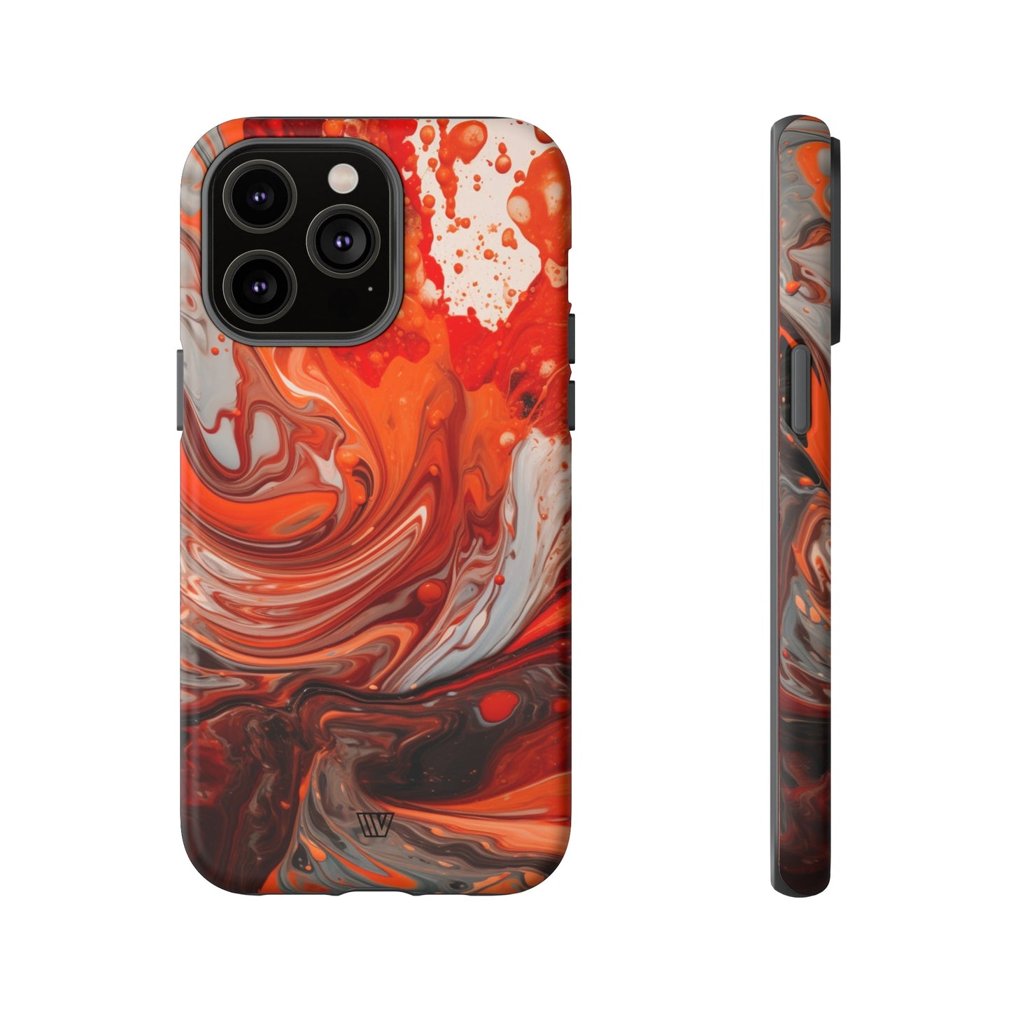 White Fire Paint Swirl | Tough Phone Case, view 2048 — Soul Flow Apparel