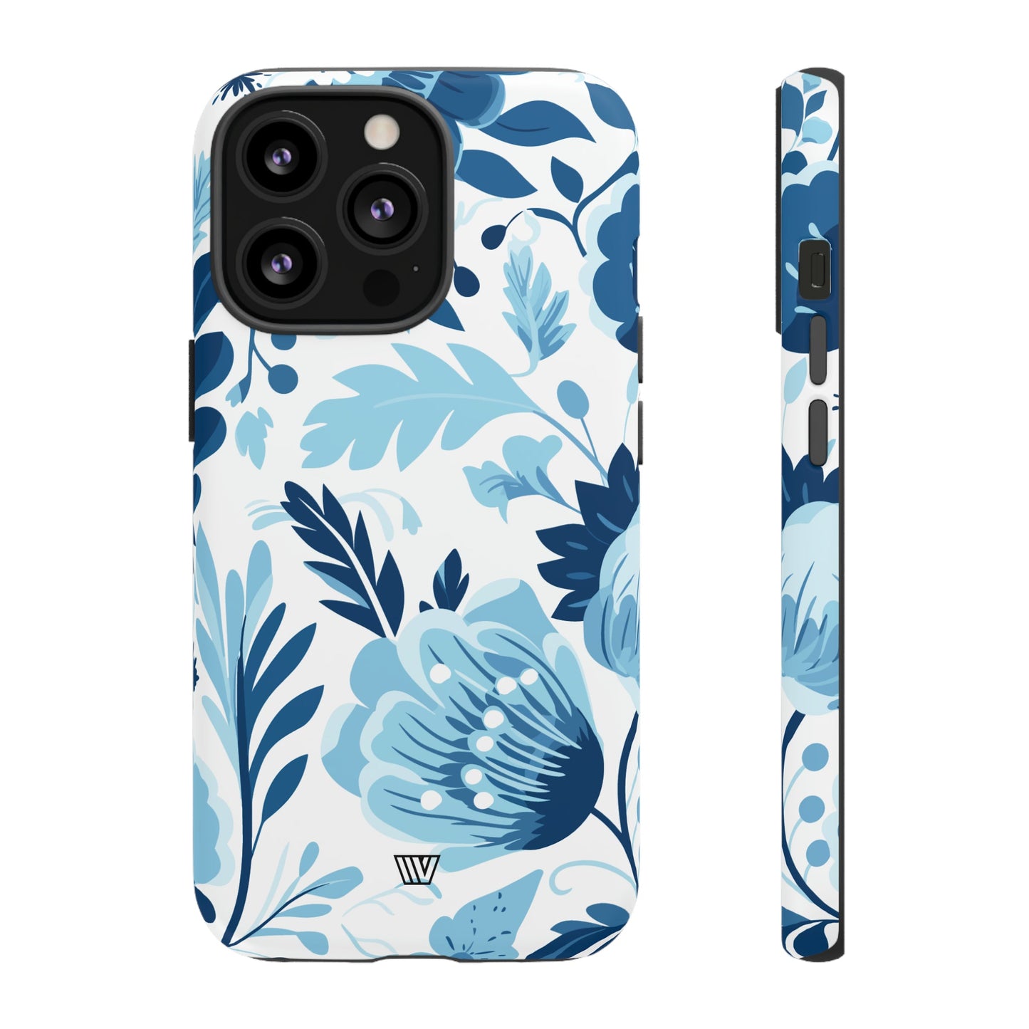 Blue White Flowers | Tough Phone Case, view 2048 — Soul Flow Apparel