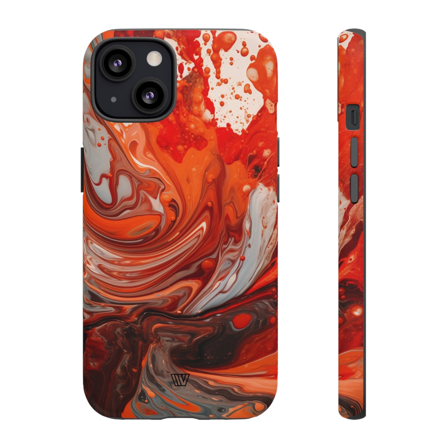 White Fire Paint Swirl | Tough Phone Case, view 2048 — Soul Flow Apparel