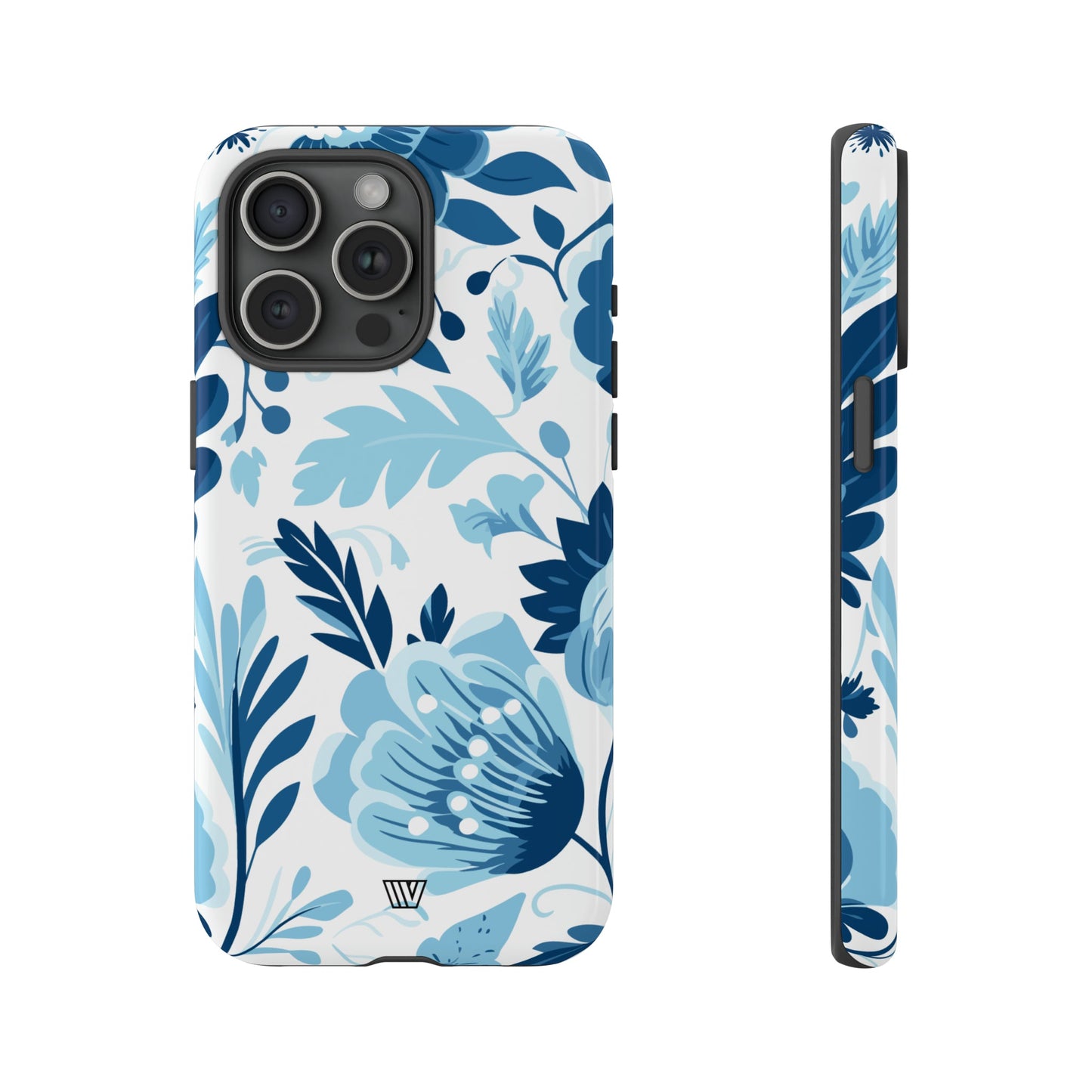 Blue White Flowers | Tough Phone Case, view 2048 — Soul Flow Apparel