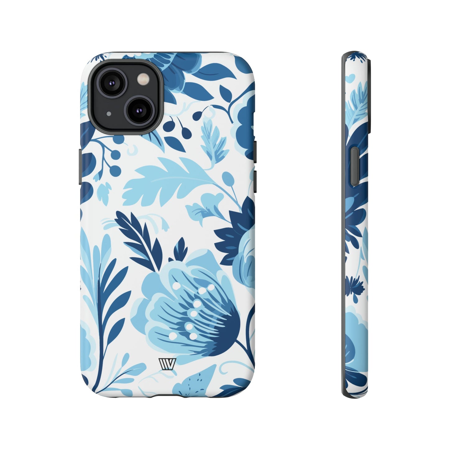 Blue White Flowers | Tough Phone Case, view 2048 — Soul Flow Apparel