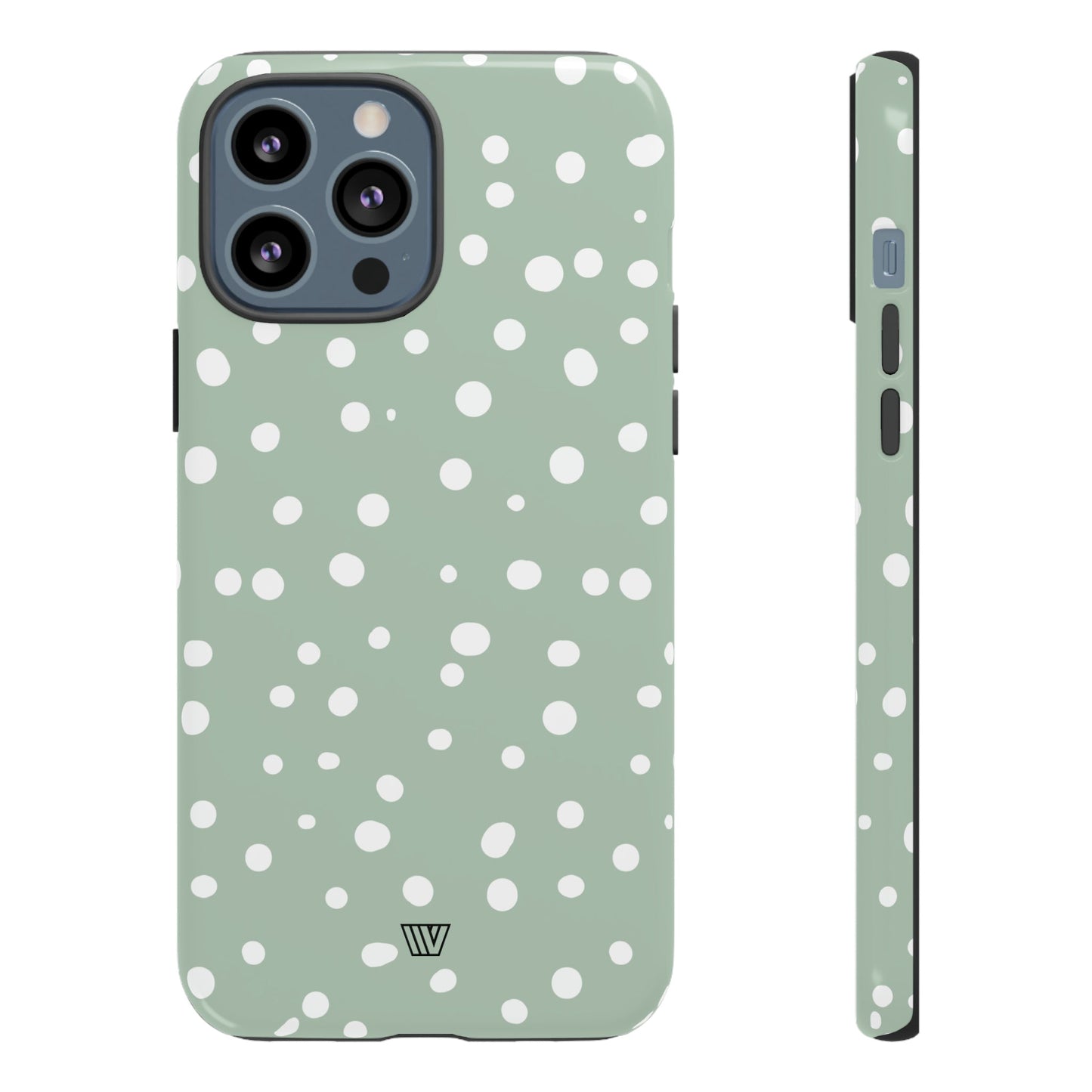 Pastel Green Dots | Tough Phone Case, view 2048 — Soul Flow Apparel