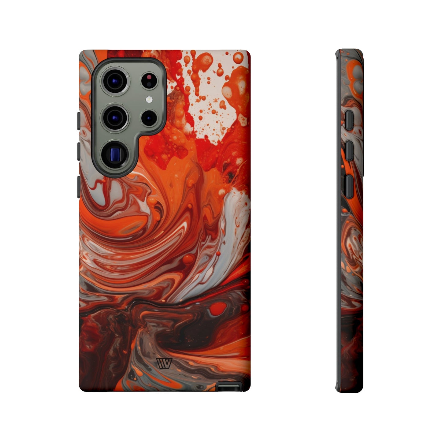 White Fire Paint Swirl | Tough Phone Case, view 2048 — Soul Flow Apparel
