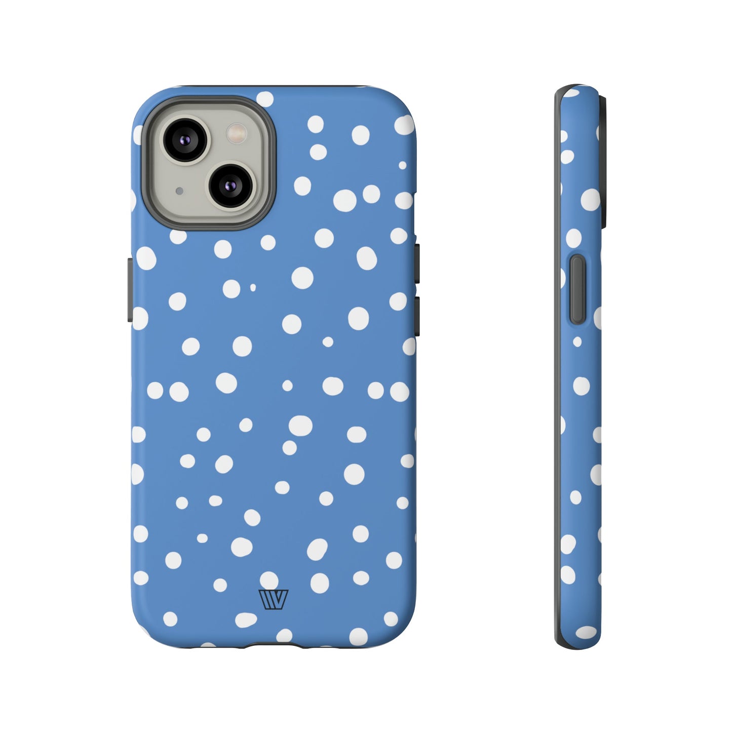 Dusty Blue Dots | Tough Phone Case, view 2048 — Soul Flow Apparel