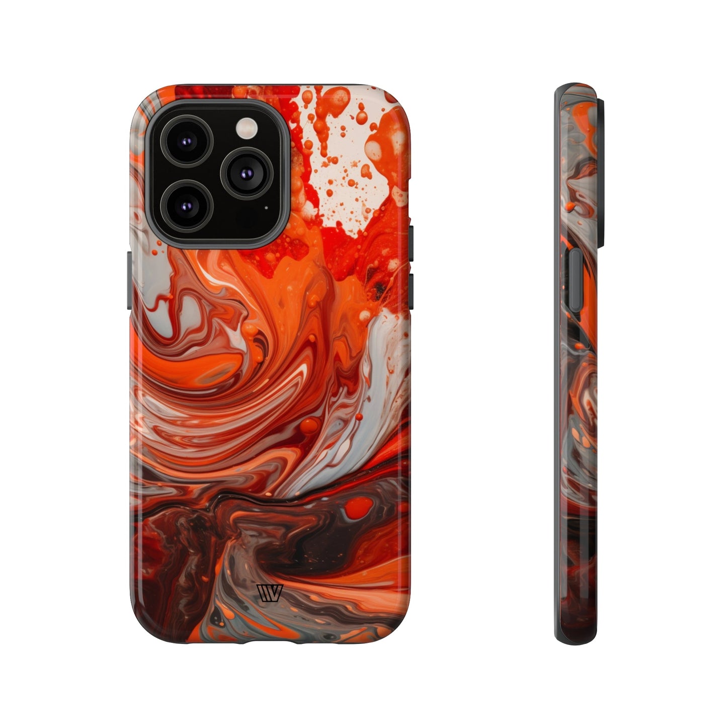 White Fire Paint Swirl | Tough Phone Case, view 2048 — Soul Flow Apparel