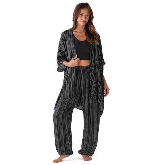 Akha Tribal Print Lounge Set, view 1 — Soul Flow Apparel