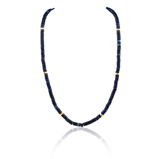 Isla Beaded Necklace Sapphire — Soul Flow Apparel