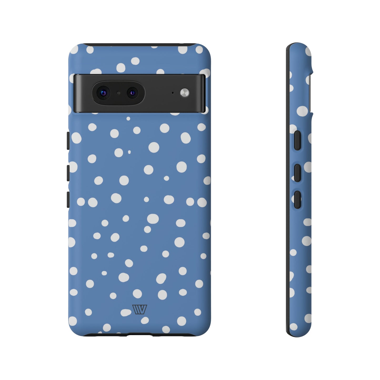 Dusty Blue Dots | Tough Phone Case, view 2048 — Soul Flow Apparel