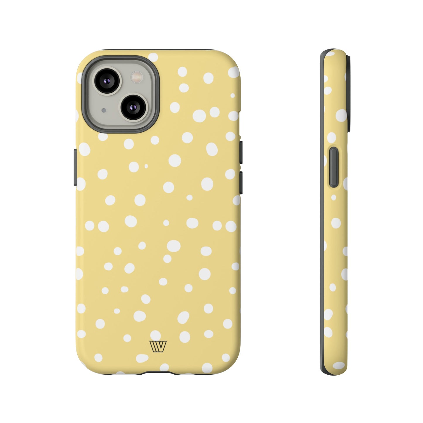 Muted Yellow Dots | Tough Phone Case, view 2048 — Soul Flow Apparel