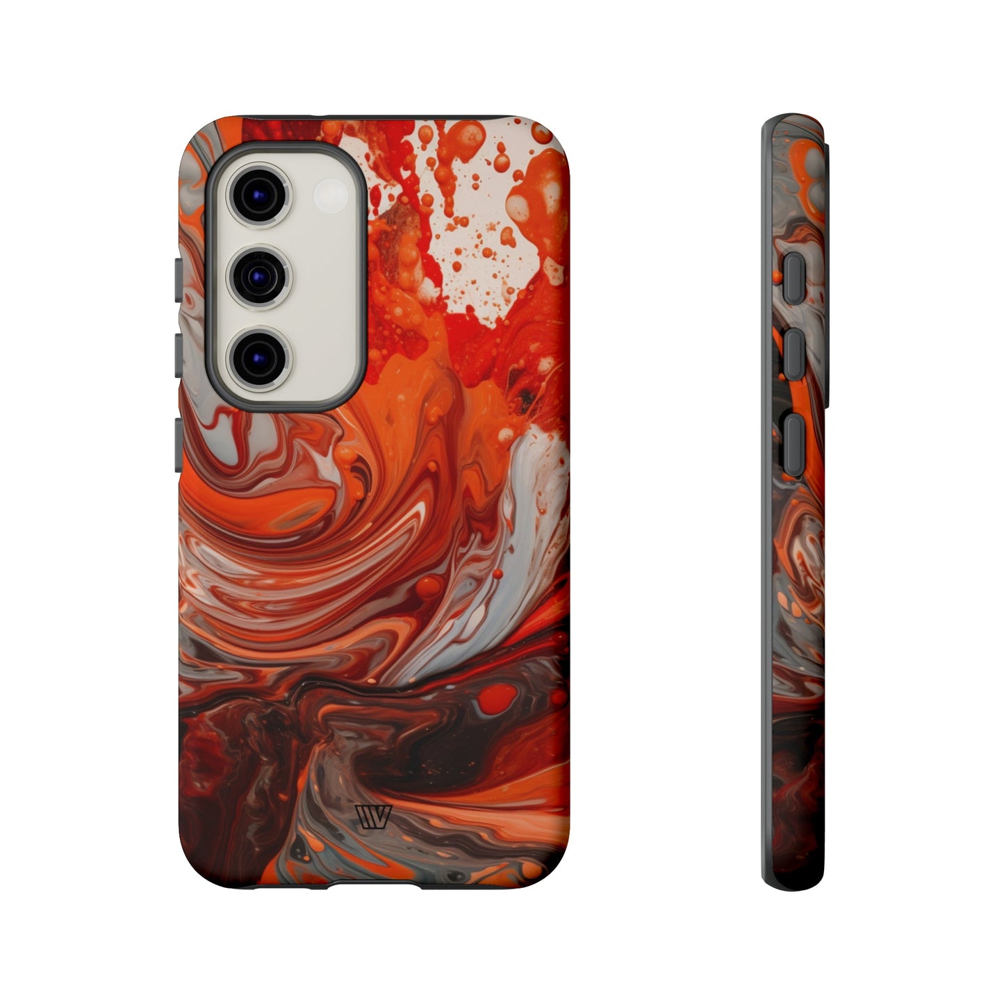 White Fire Paint Swirl | Tough Phone Case, view 2048 — Soul Flow Apparel