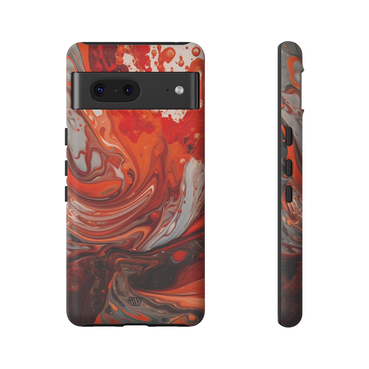 White Fire Paint Swirl | Tough Phone Case, view 2048 — Soul Flow Apparel
