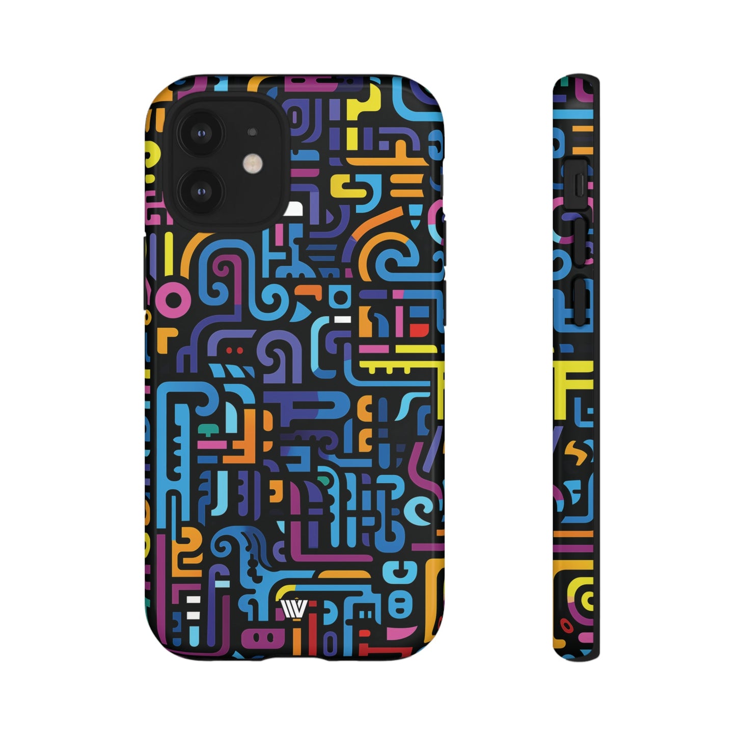 Neon Glyphs | Tough Phone Case, view 2048 — Soul Flow Apparel