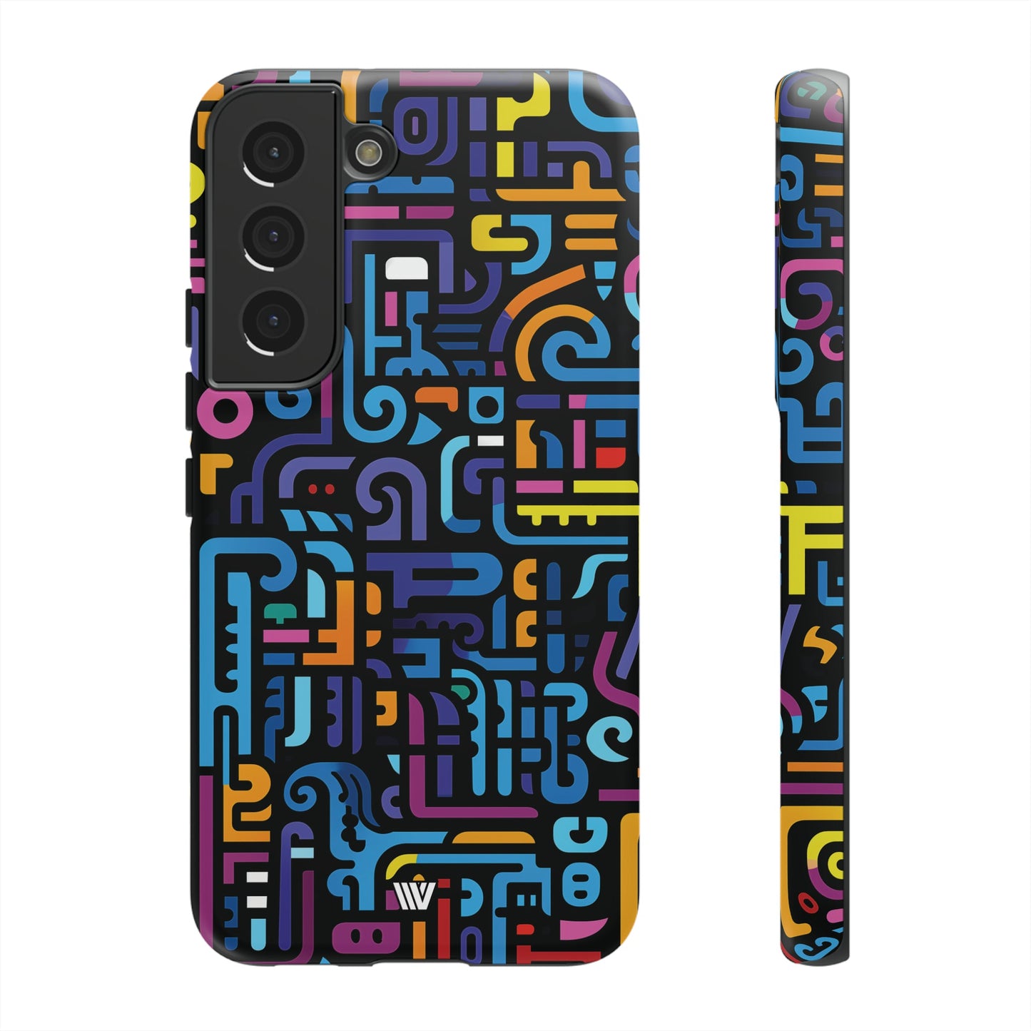 Neon Glyphs | Tough Phone Case, view 2048 — Soul Flow Apparel