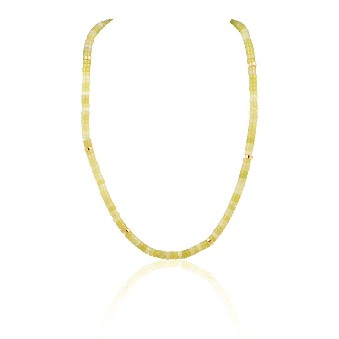 Isla Beaded Necklace Lime — Soul Flow Apparel