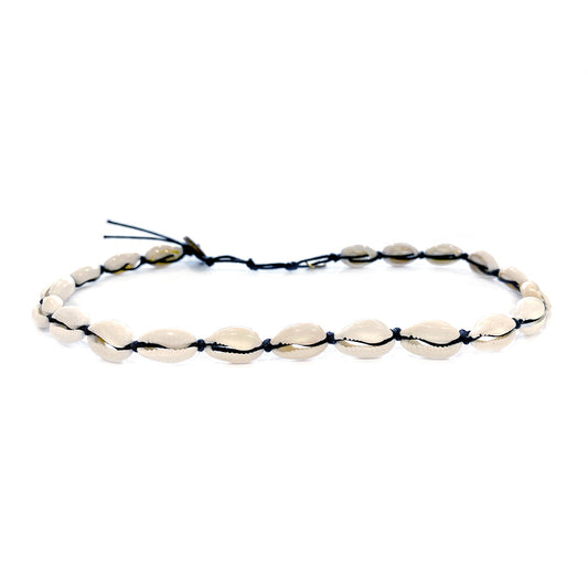 Black Cowry Shell Necklace, view 1 — Soul Flow Apparel