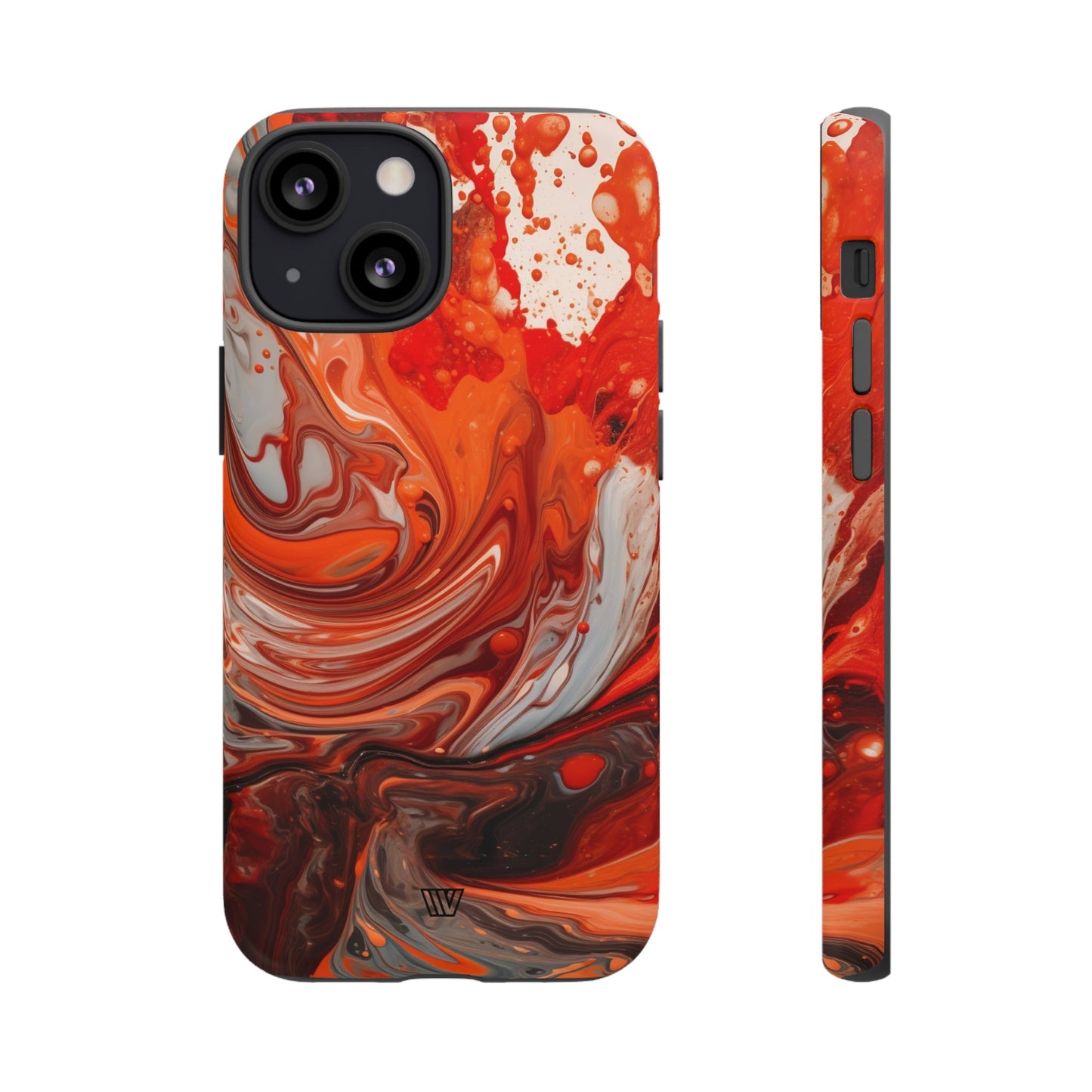 White Fire Paint Swirl | Tough Phone Case, view 2048 — Soul Flow Apparel