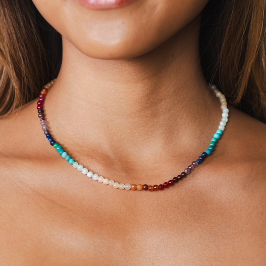 Divine Healer Healing 4mm Necklace, view 5 — Soul Flow Apparel