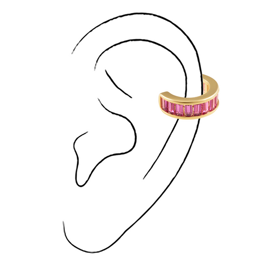 Peyton Cz Ear Cuff Red — Soul Flow Apparel