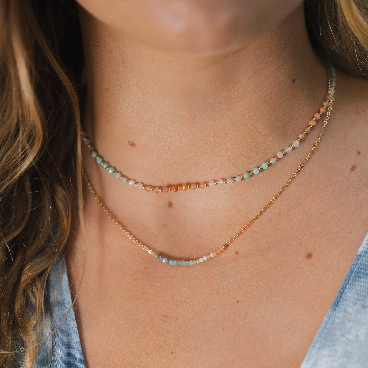 "create Your Own Sunshine" Goddess Necklace, view 3 — Soul Flow Apparel