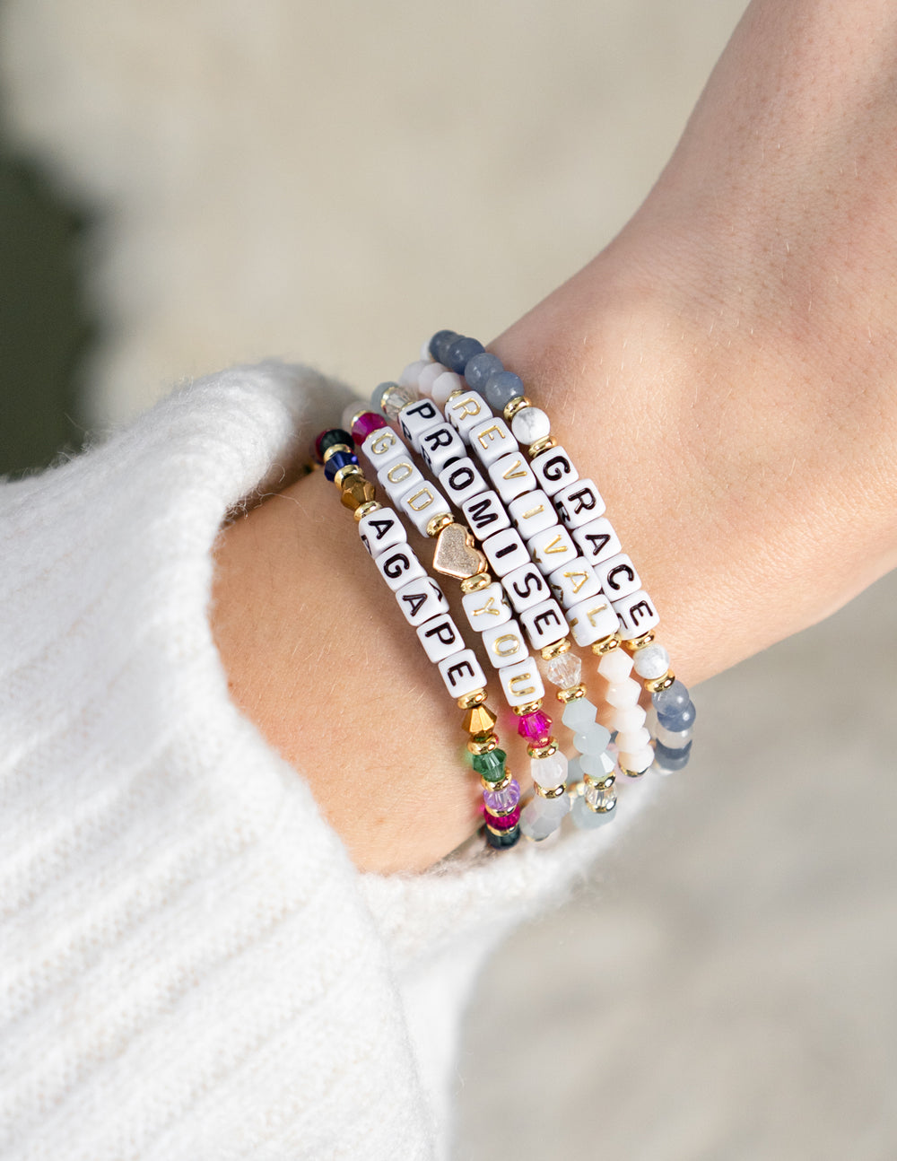 Promise Letter Bracelet – Christian Letter Bracelet