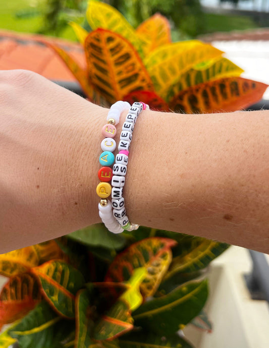 Peace Multicolored Letter Bracelet – Christian Letter Bracelet