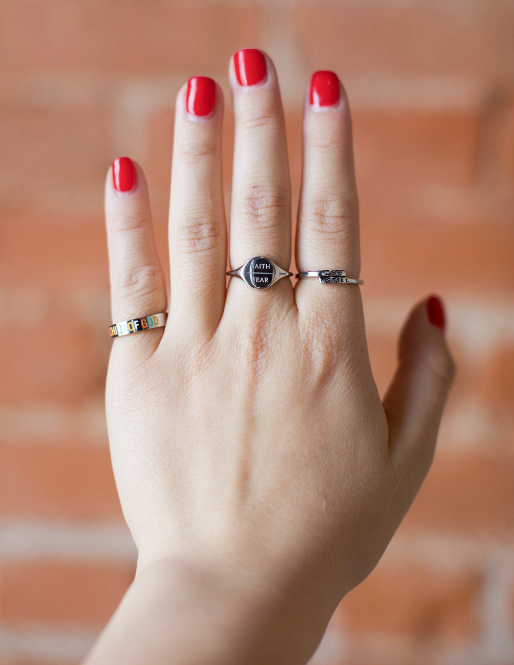 Silver Faith Over Fear Ring – Christian Ring