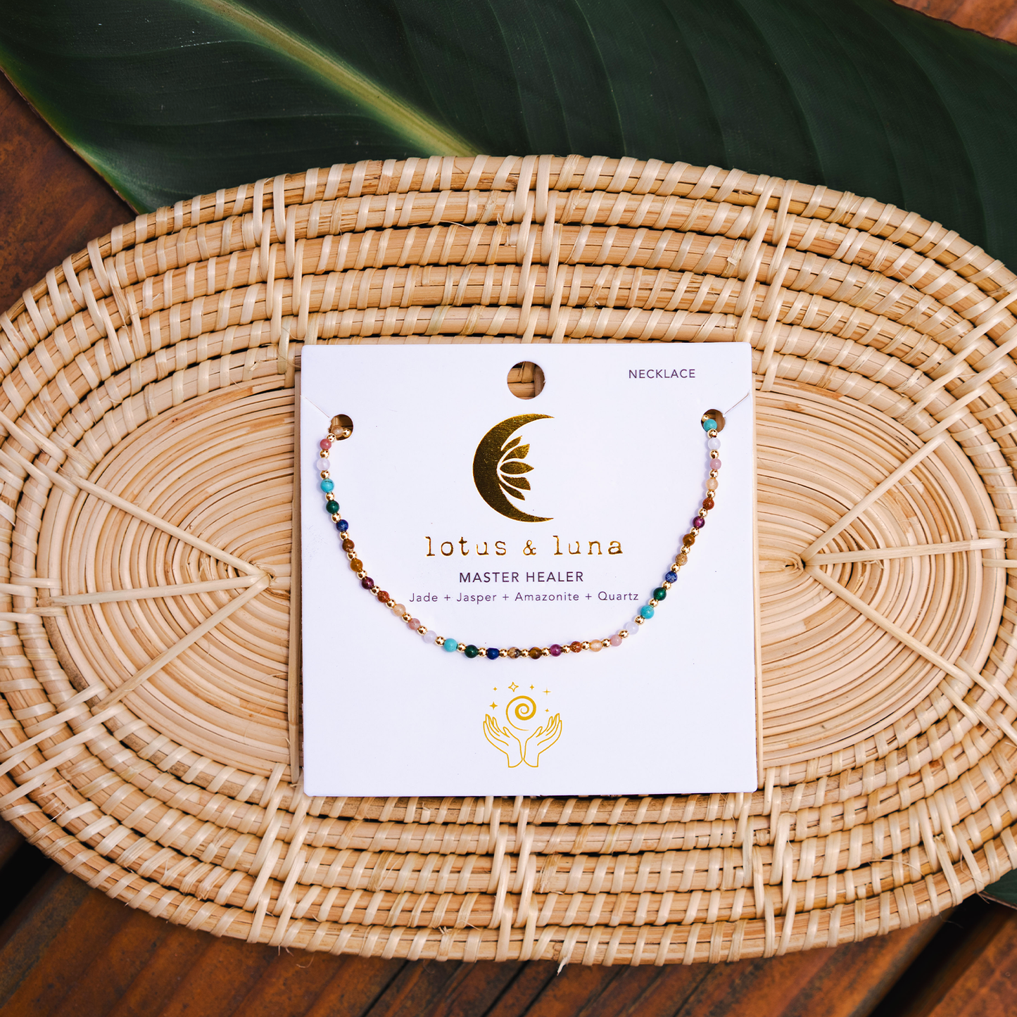 Master Healer 3mm + 2mm Necklace Stack, view 7 — Soul Flow Apparel