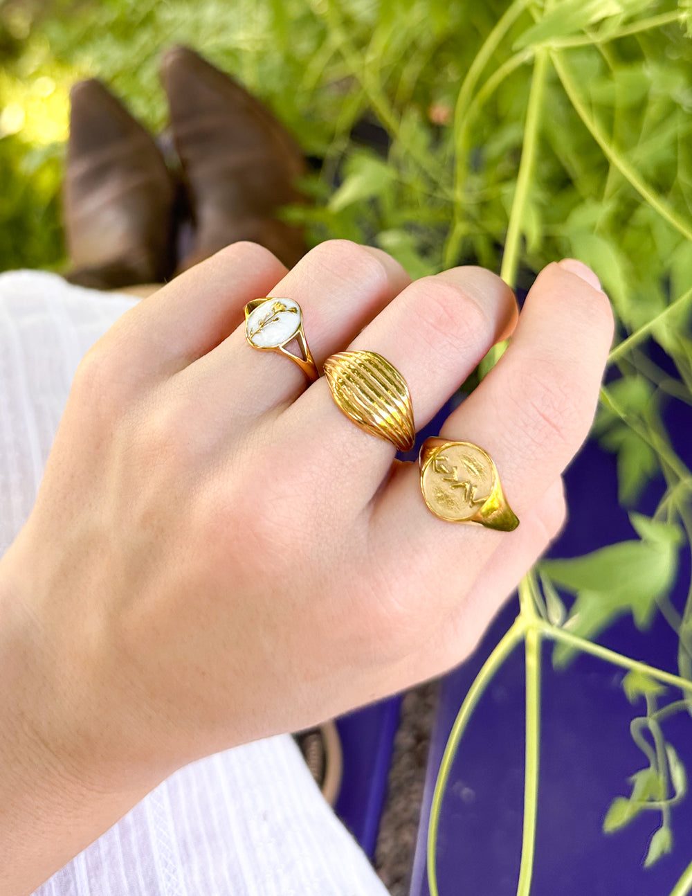 Wildflower Signet Ring – Christian Ring