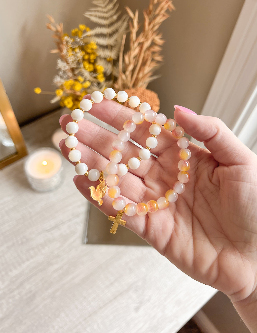 Dove Charm Bracelet – Christian Stone Bracelet