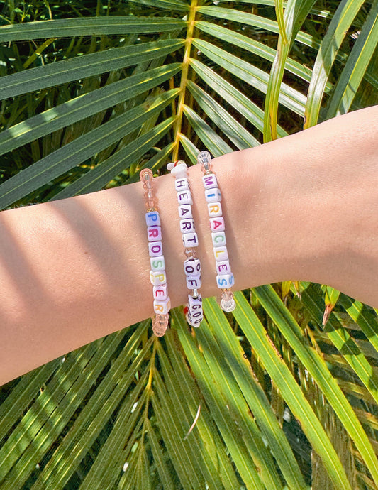 Prosper Letter Bracelet – Christian Letter Bracelet