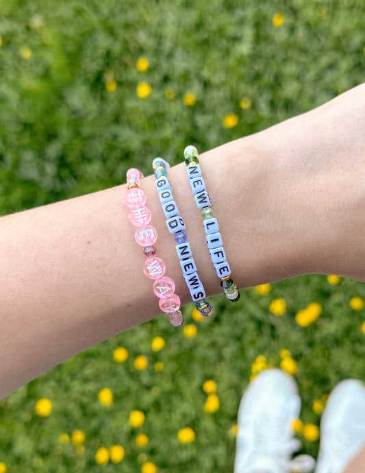 New Life Letter Bracelet – Christian Letter Bracelet
