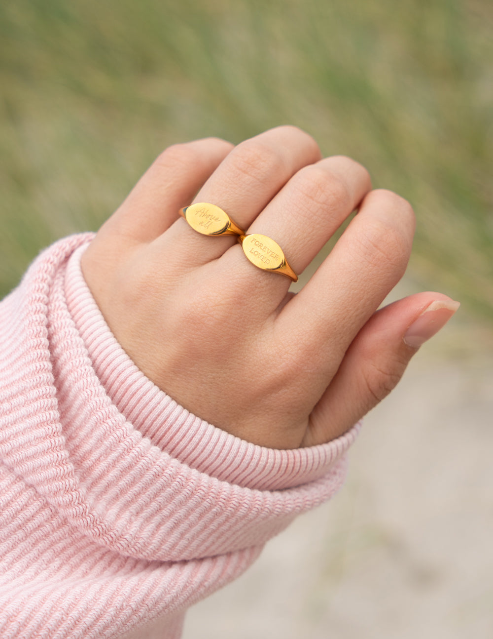 Forever Loved Oval Signet Ring – Christian Ring