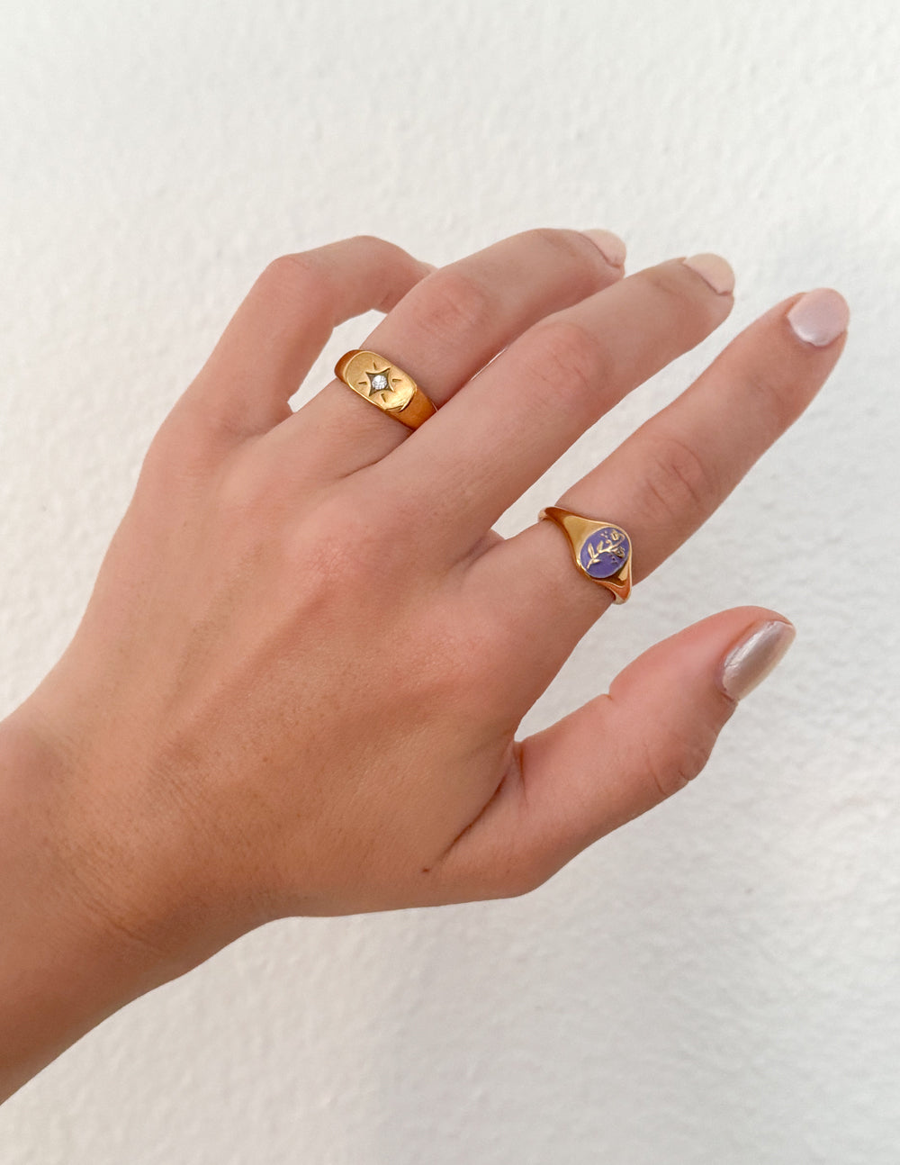Lavender Flower Signet Ring – Christian Ring