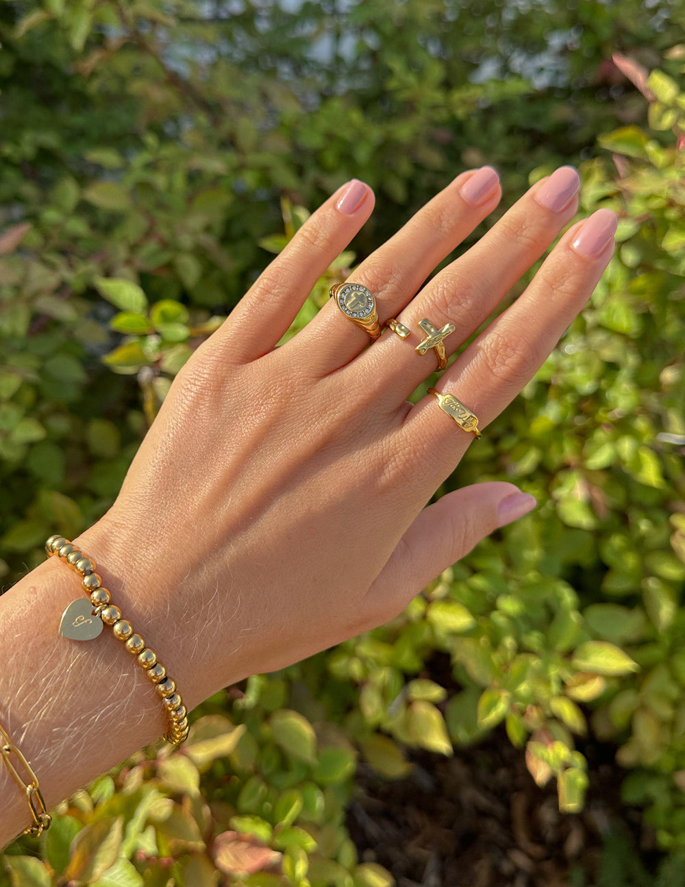 Textured Wrapped Cross Ring – Christian Ring