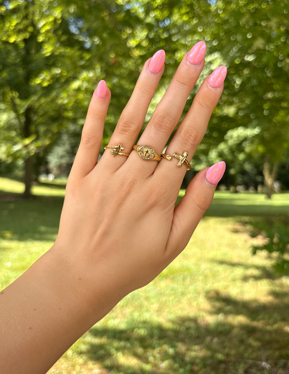 Gold Wrapped Cross Ring – Christian Ring